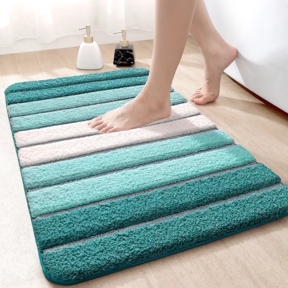 Bath Mat Bathroom Rug Absorbent Non-Slip Washable Shower Floor Mats Small Carpet